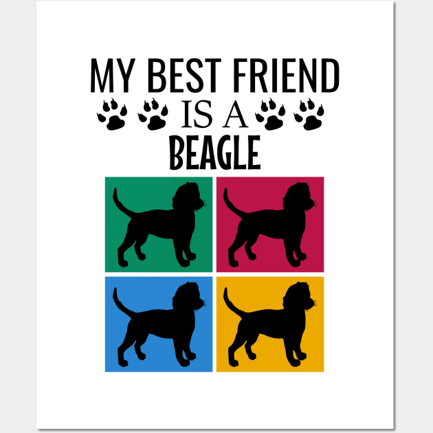 My best friend is a beagle Wall Art by cypryanus